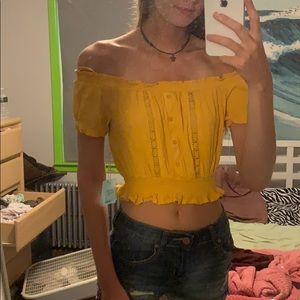 Forever 21 cropped off the shoulder top